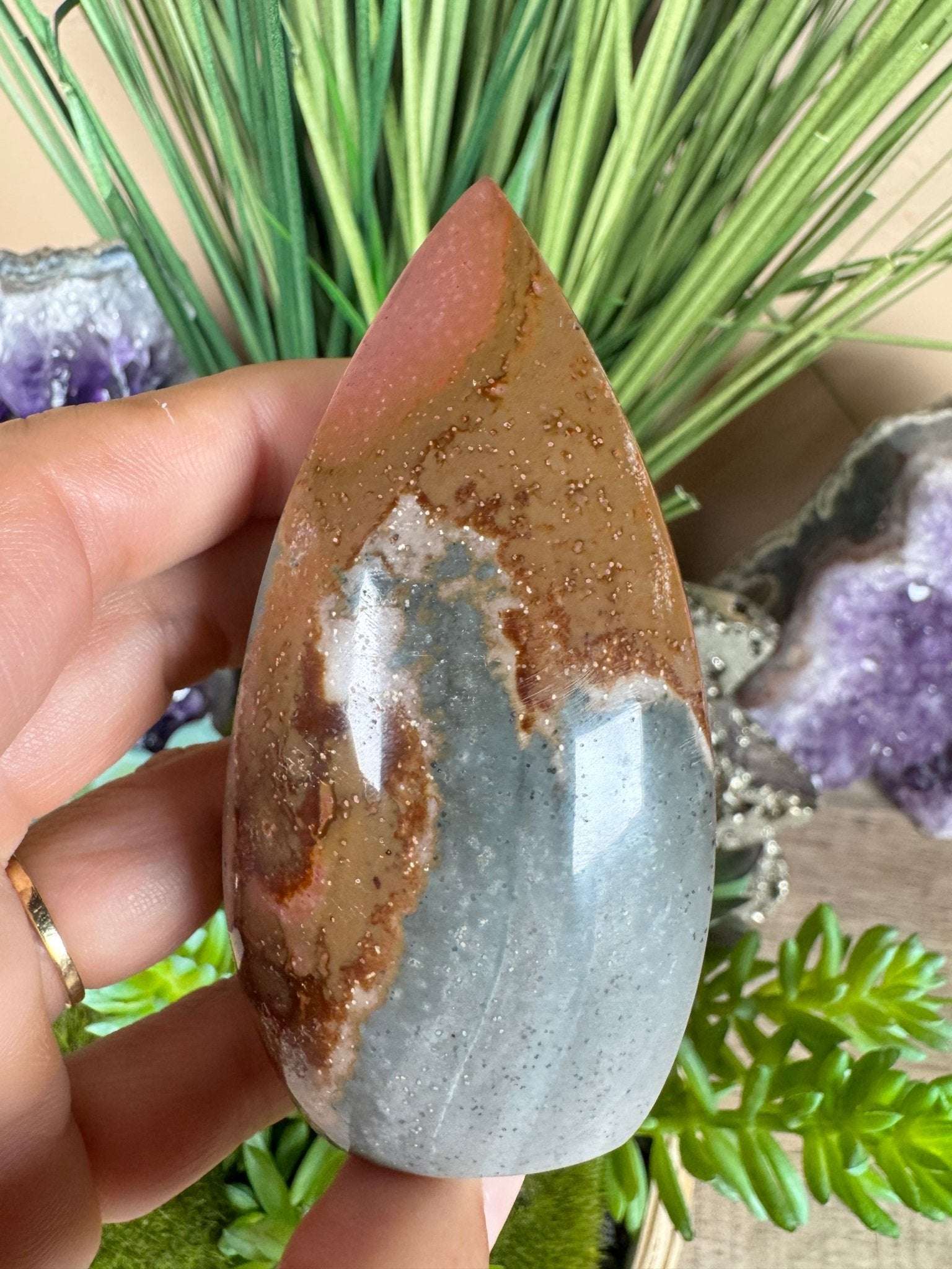 Polychrome Desert Jasper Flame 3.3in - Purple Door Alchemy