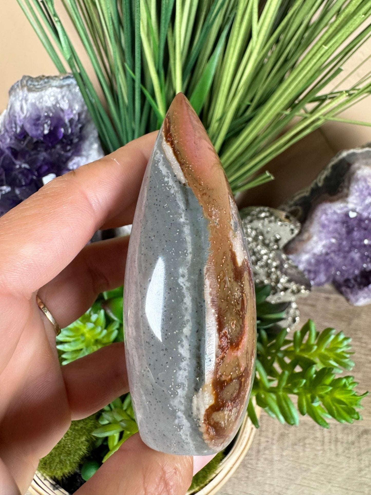 Polychrome Desert Jasper Flame 3.3in - Purple Door Alchemy