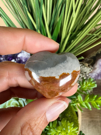 Polychrome Desert Jasper Heart - Purple Door Alchemy