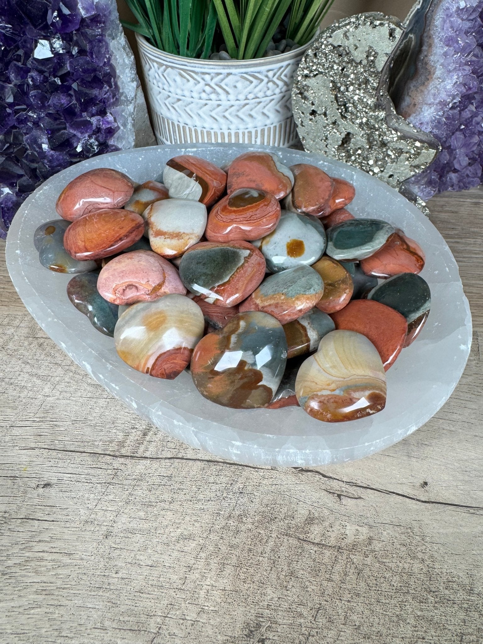 Polychrome Desert Jasper Heart - Purple Door Alchemy