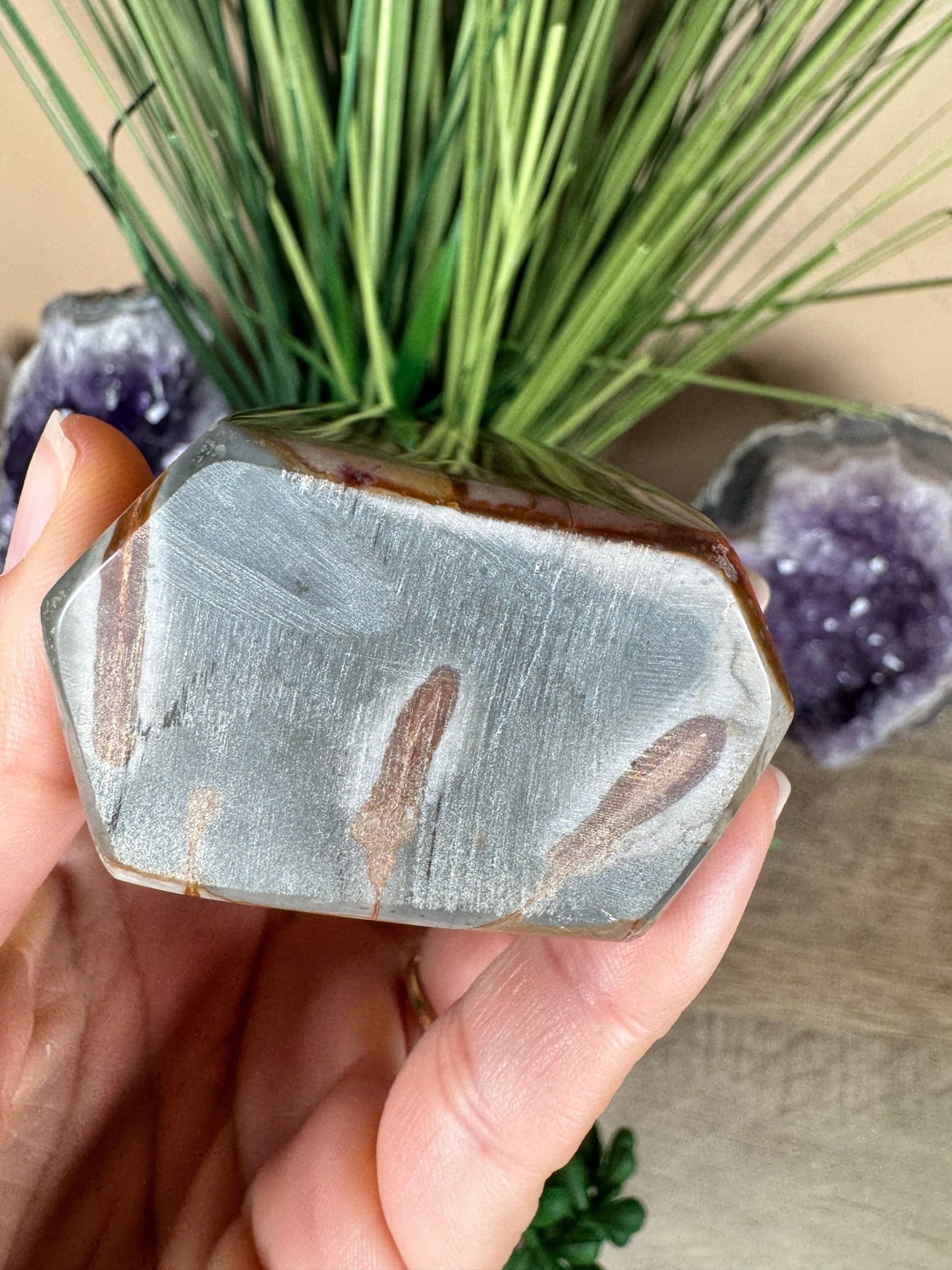 Polychrome Desert Jasper Point 103mm, 4in - Purple Door Alchemy