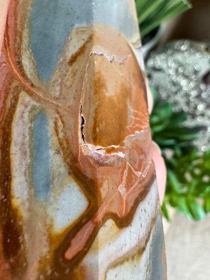 Polychrome Desert Jasper Point 103mm, 4in - Purple Door Alchemy