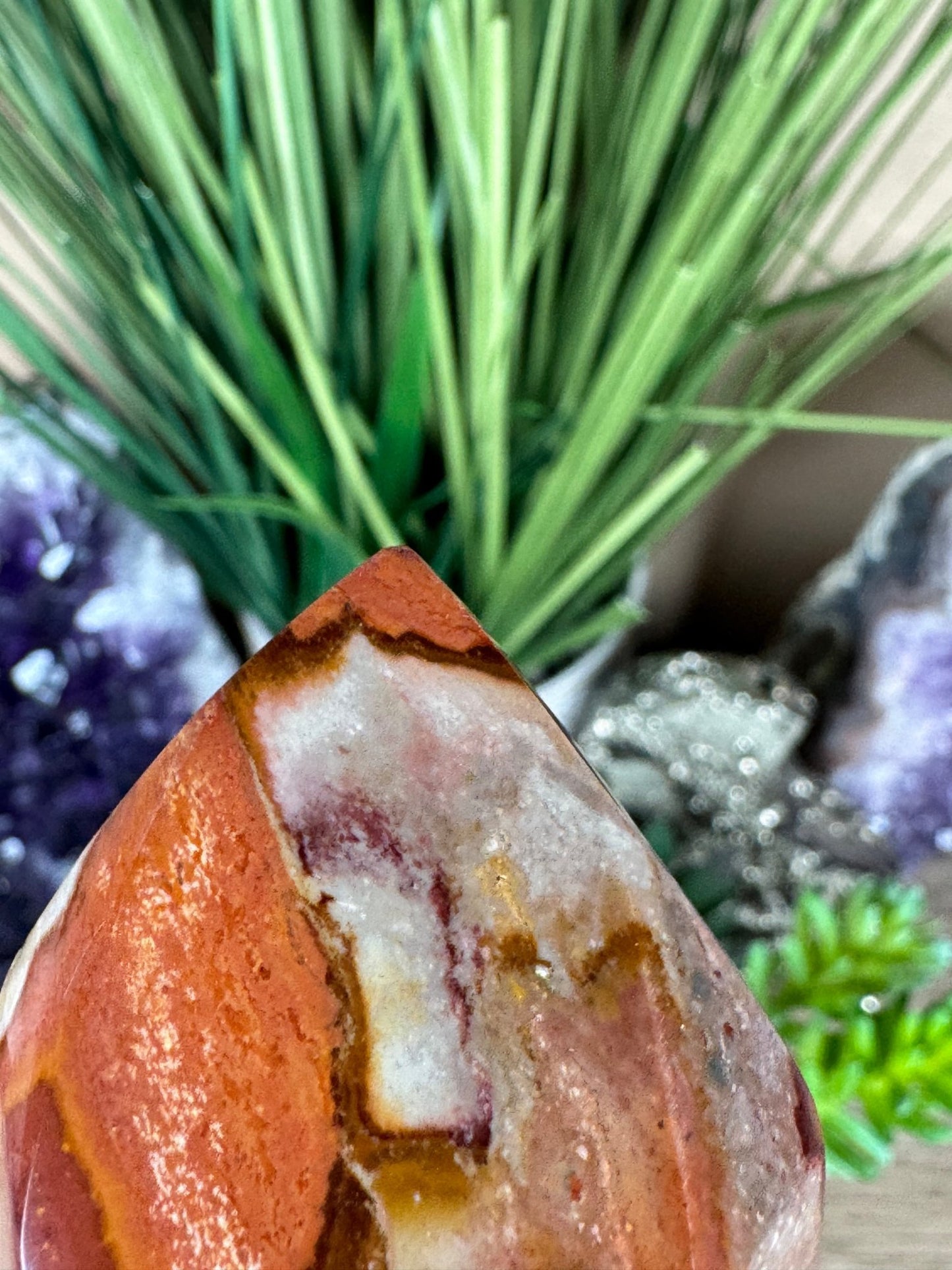 Polychrome Desert Jasper Point 105mm, 4in - Purple Door Alchemy