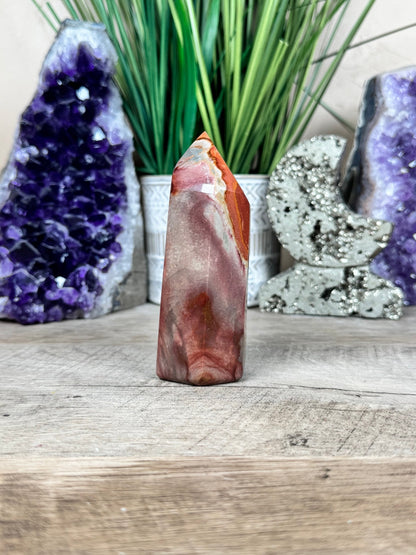 Polychrome Desert Jasper Point 105mm, 4in - Purple Door Alchemy