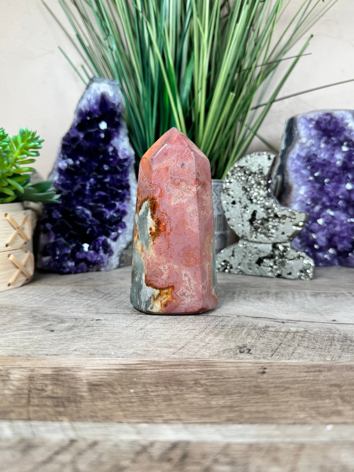 Polychrome Desert Jasper Point 115mm/4.5in - Purple Door Alchemy