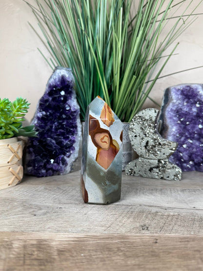 Polychrome Desert Jasper Point 120mm/4.72in - Purple Door Alchemy