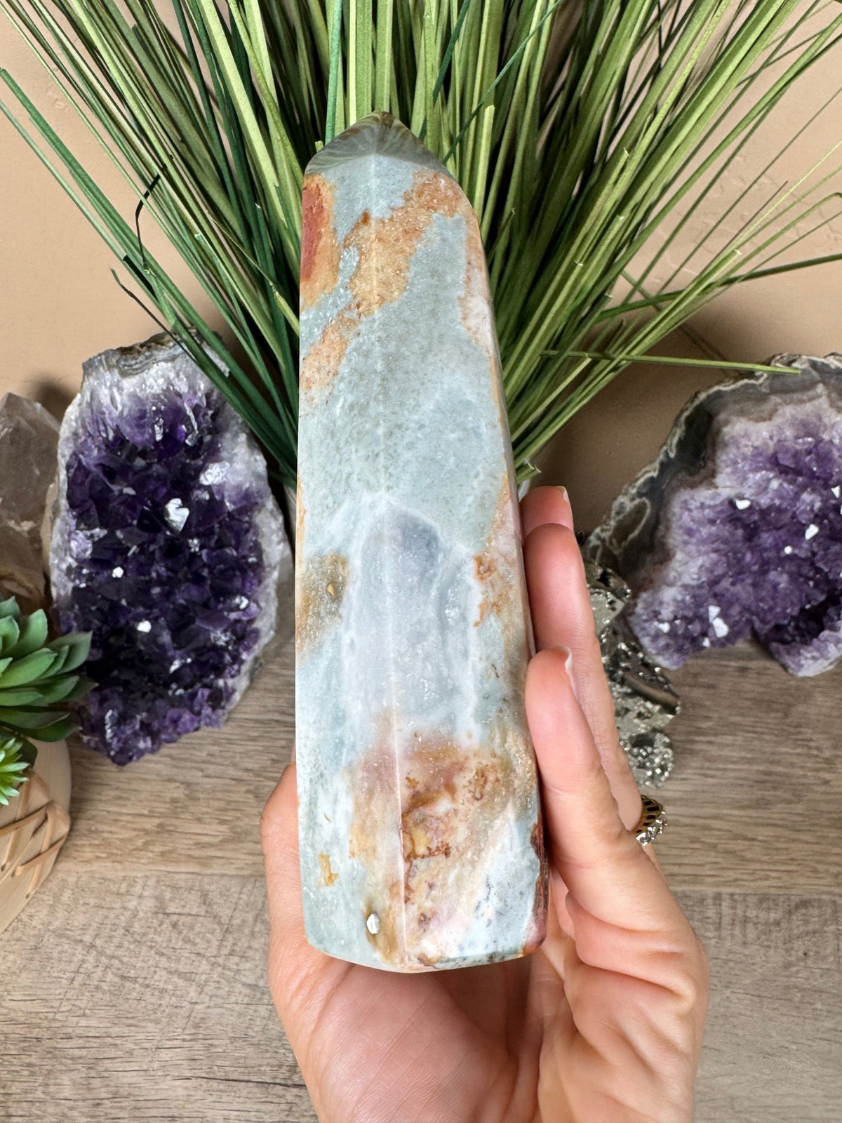 Polychrome Desert Jasper Point 167mm/6.57in - Purple Door Alchemy