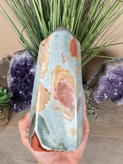 Polychrome Desert Jasper Point 167mm/6.57in - Purple Door Alchemy