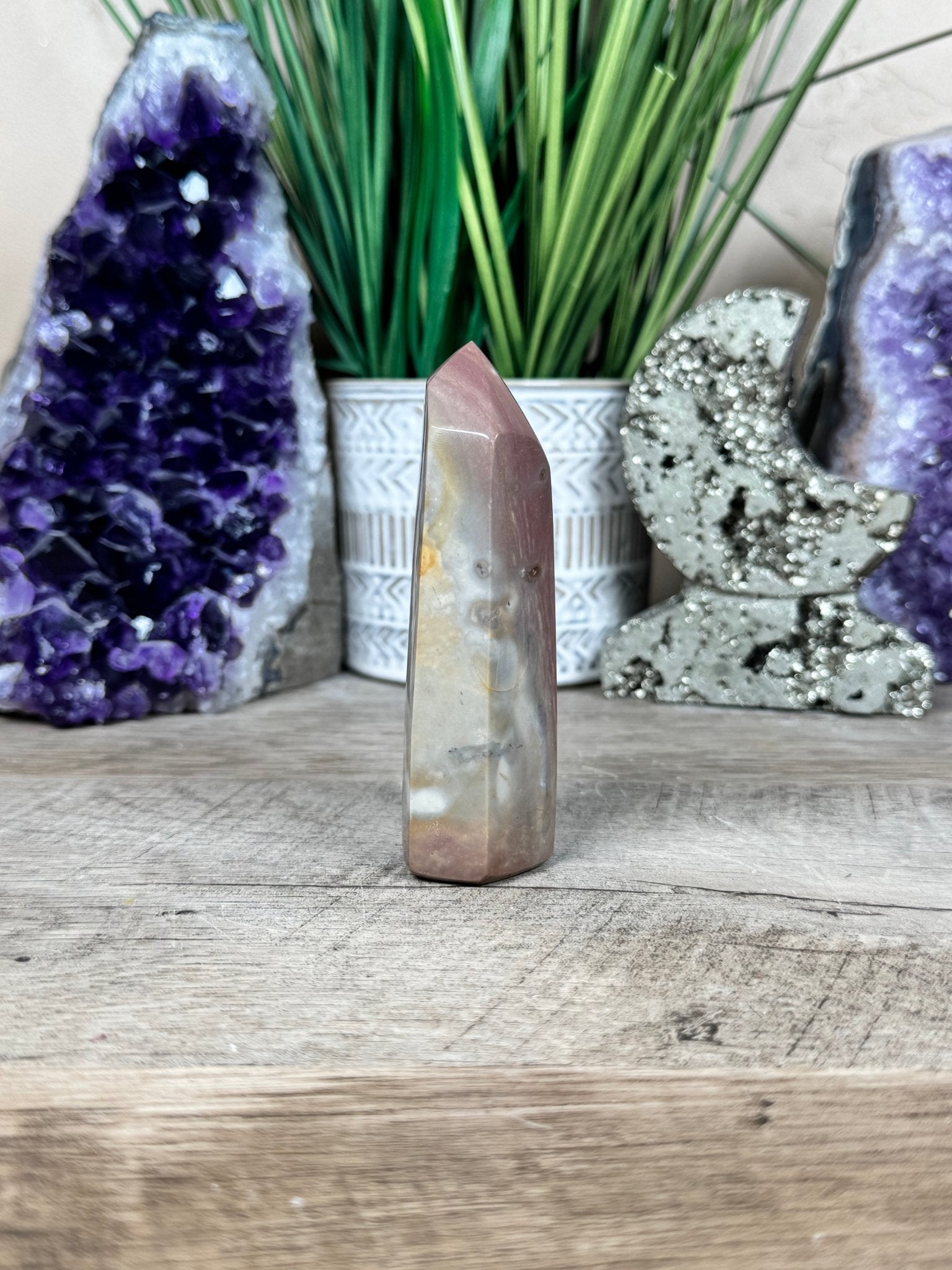 Polychrome Desert Jasper Point 95mm, 3.74in - Purple Door Alchemy