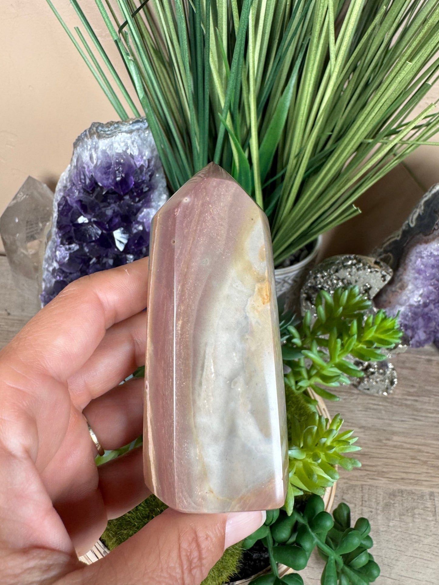 Polychrome Desert Jasper Point 95mm, 3.74in - Purple Door Alchemy