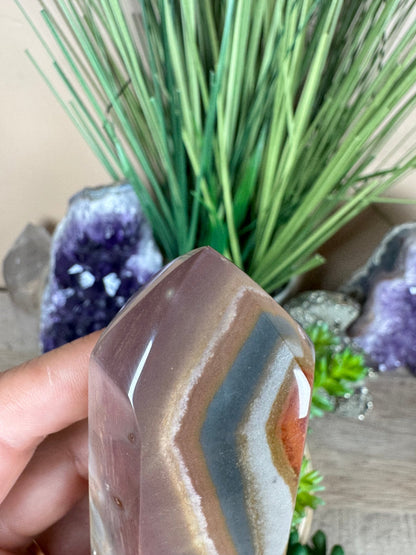 Polychrome Desert Jasper Point 95mm, 3.74in - Purple Door Alchemy