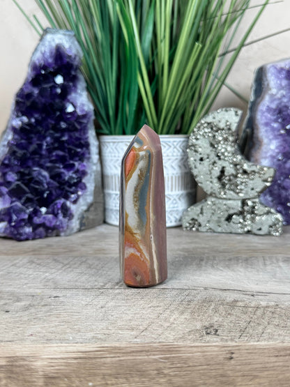 Polychrome Desert Jasper Point 95mm, 3.74in - Purple Door Alchemy