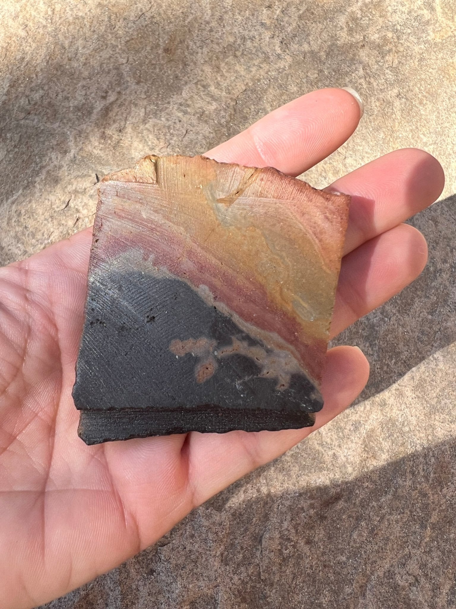 Polychrome Desert Jasper Polished Slab 82g - Purple Door Alchemy