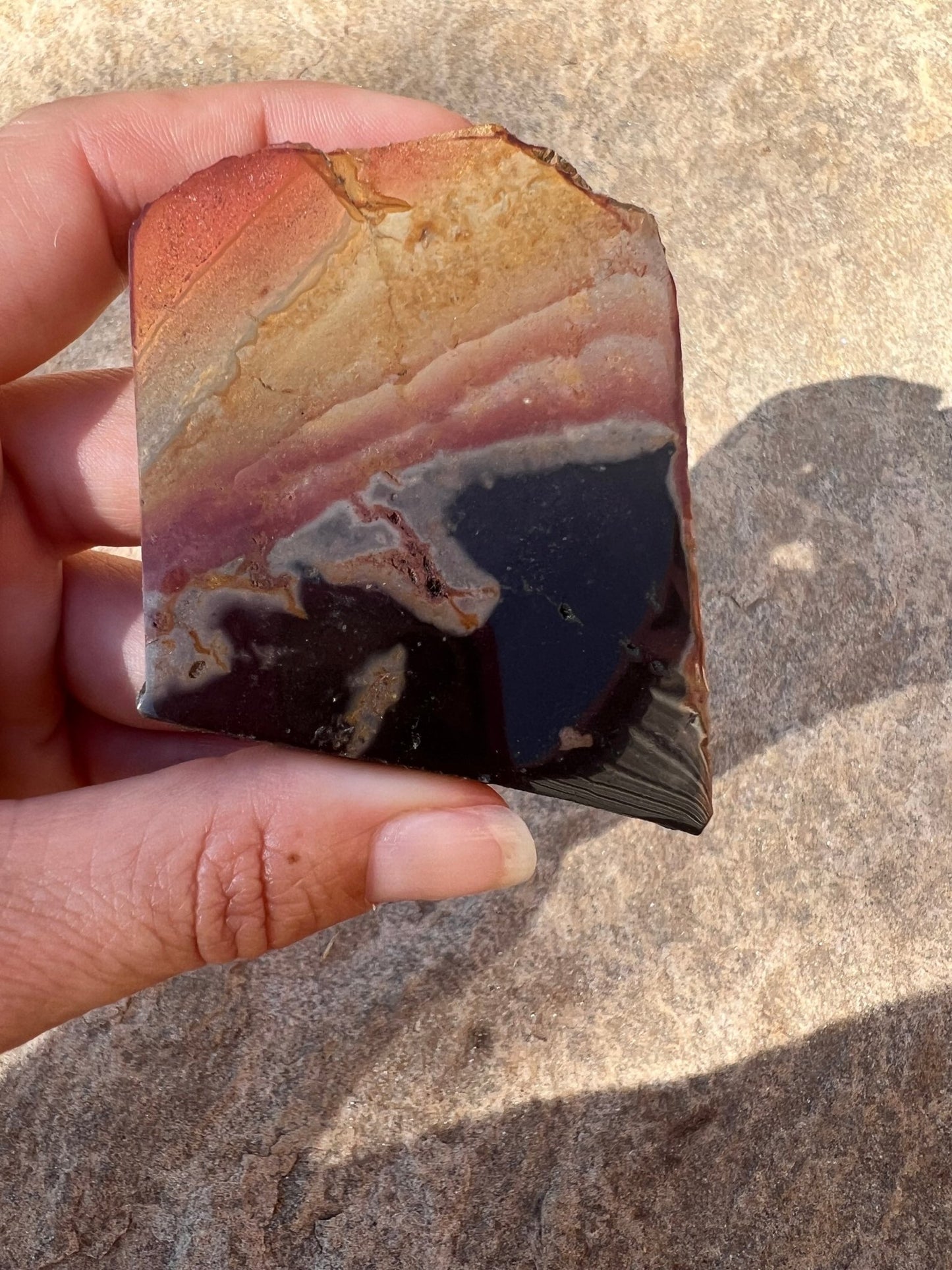 Polychrome Desert Jasper Polished Slab 82g - Purple Door Alchemy