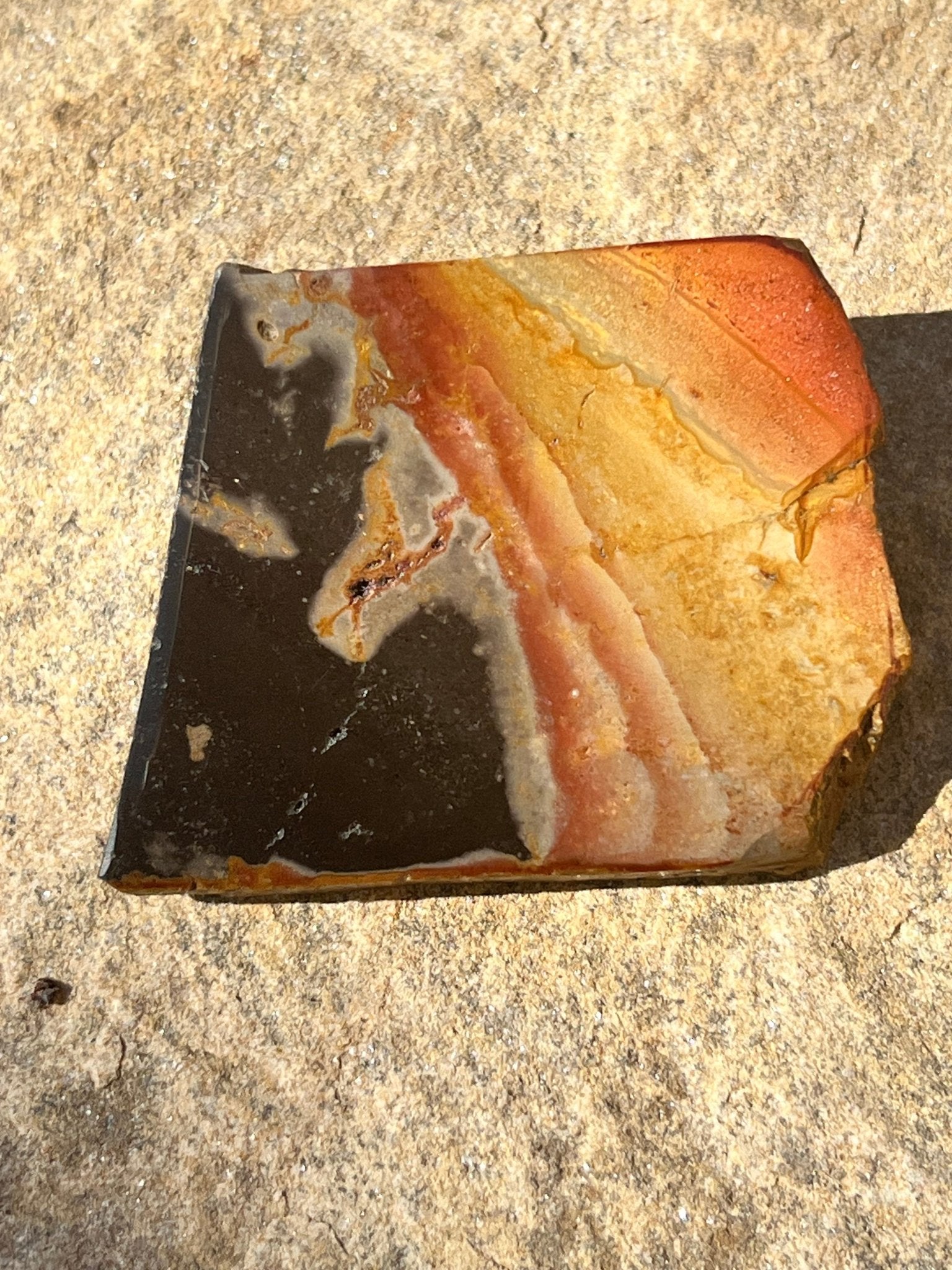 Polychrome Desert Jasper Polished Slab 82g - Purple Door Alchemy
