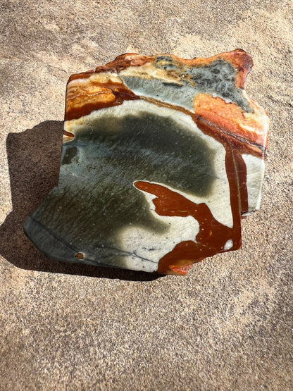 Polychrome Desert Jasper Polished Slab 88g - Purple Door Alchemy