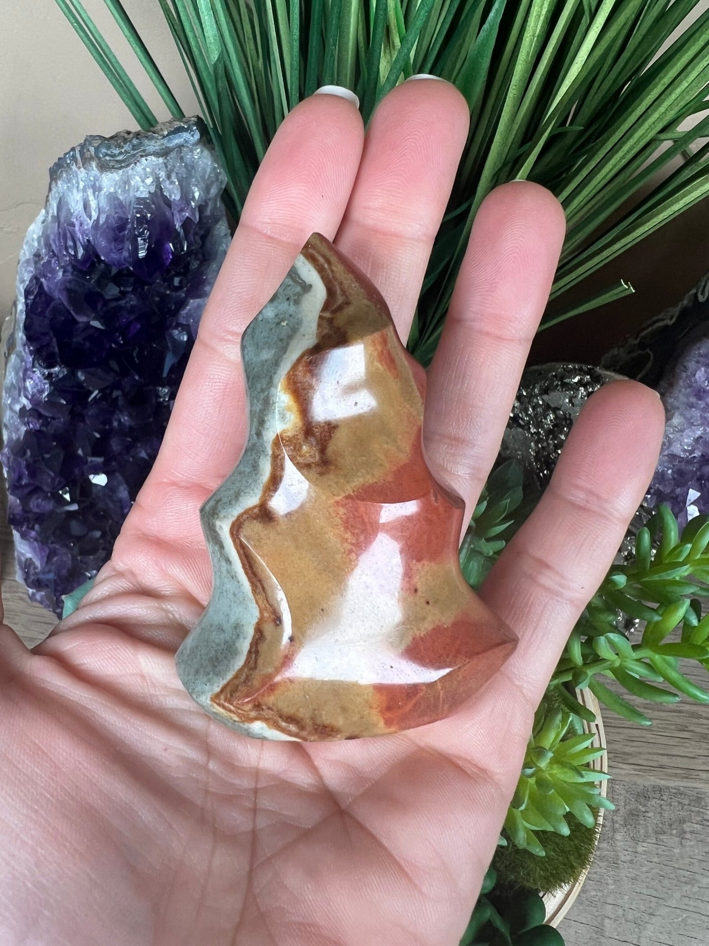 Polychrome Jasper Flame 2.8in - Purple Door Alchemy