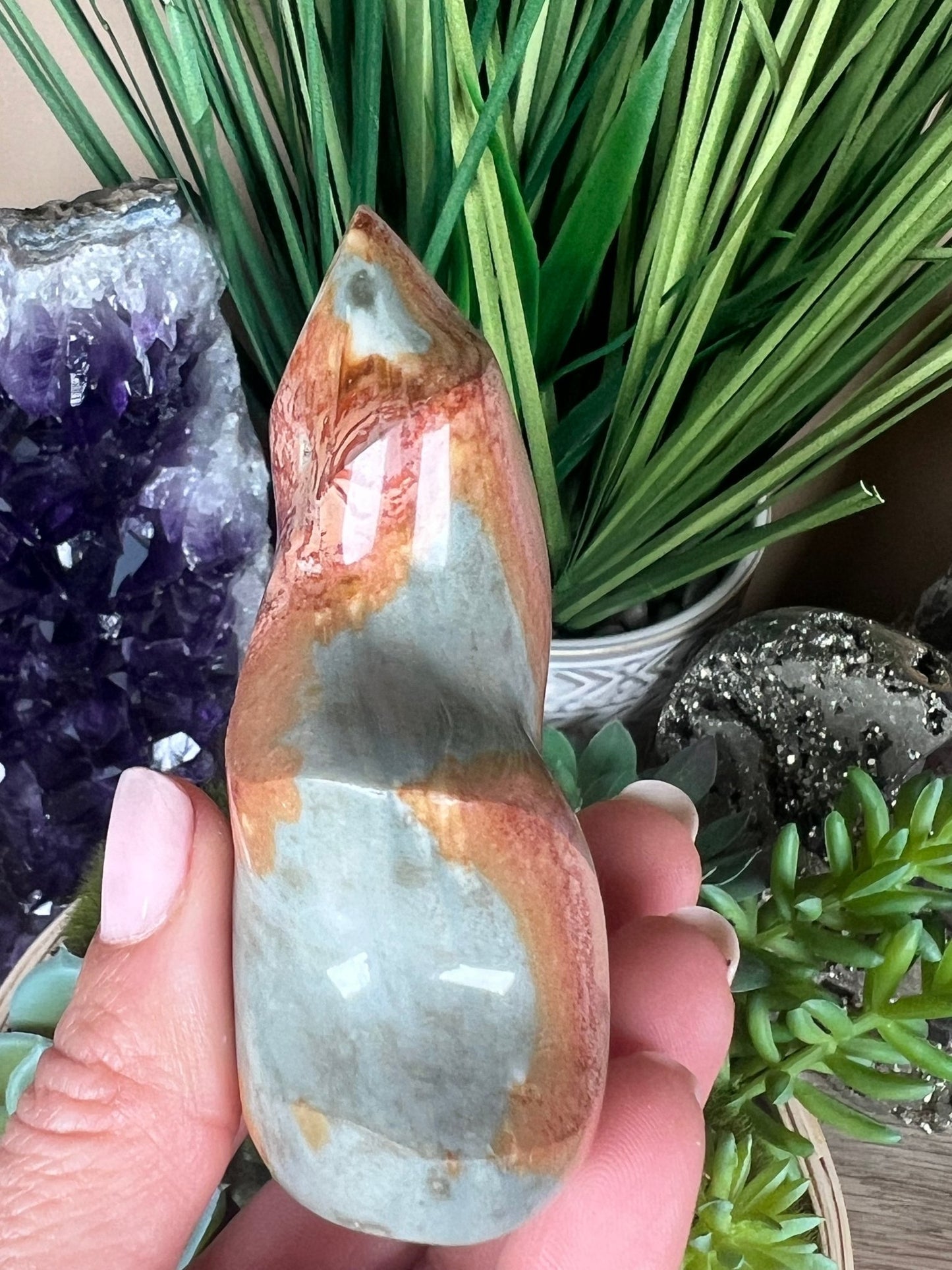 Polychrome Jasper Flame 3.2in - Purple Door Alchemy