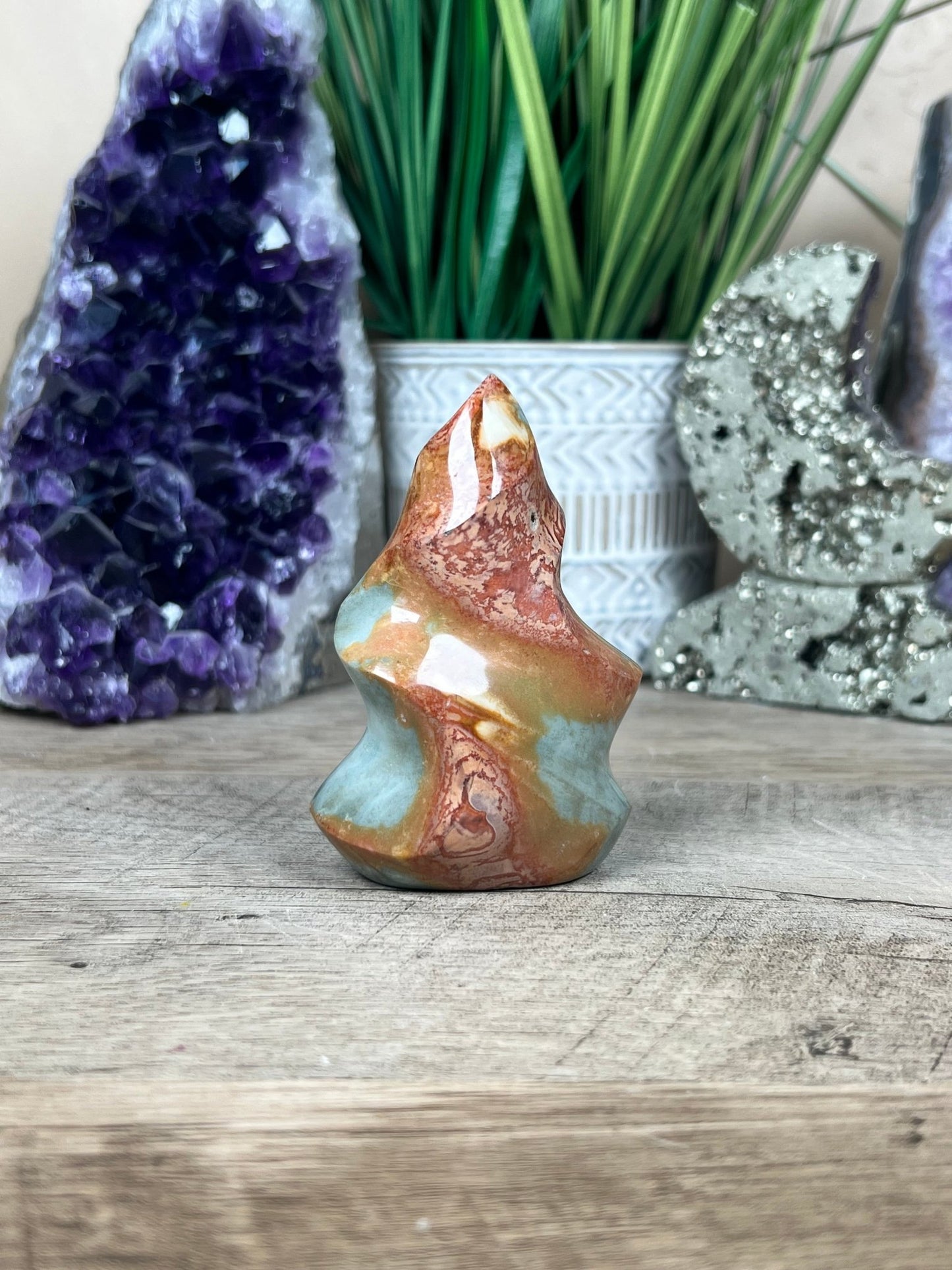 Polychrome Jasper Flame 3.2in - Purple Door Alchemy