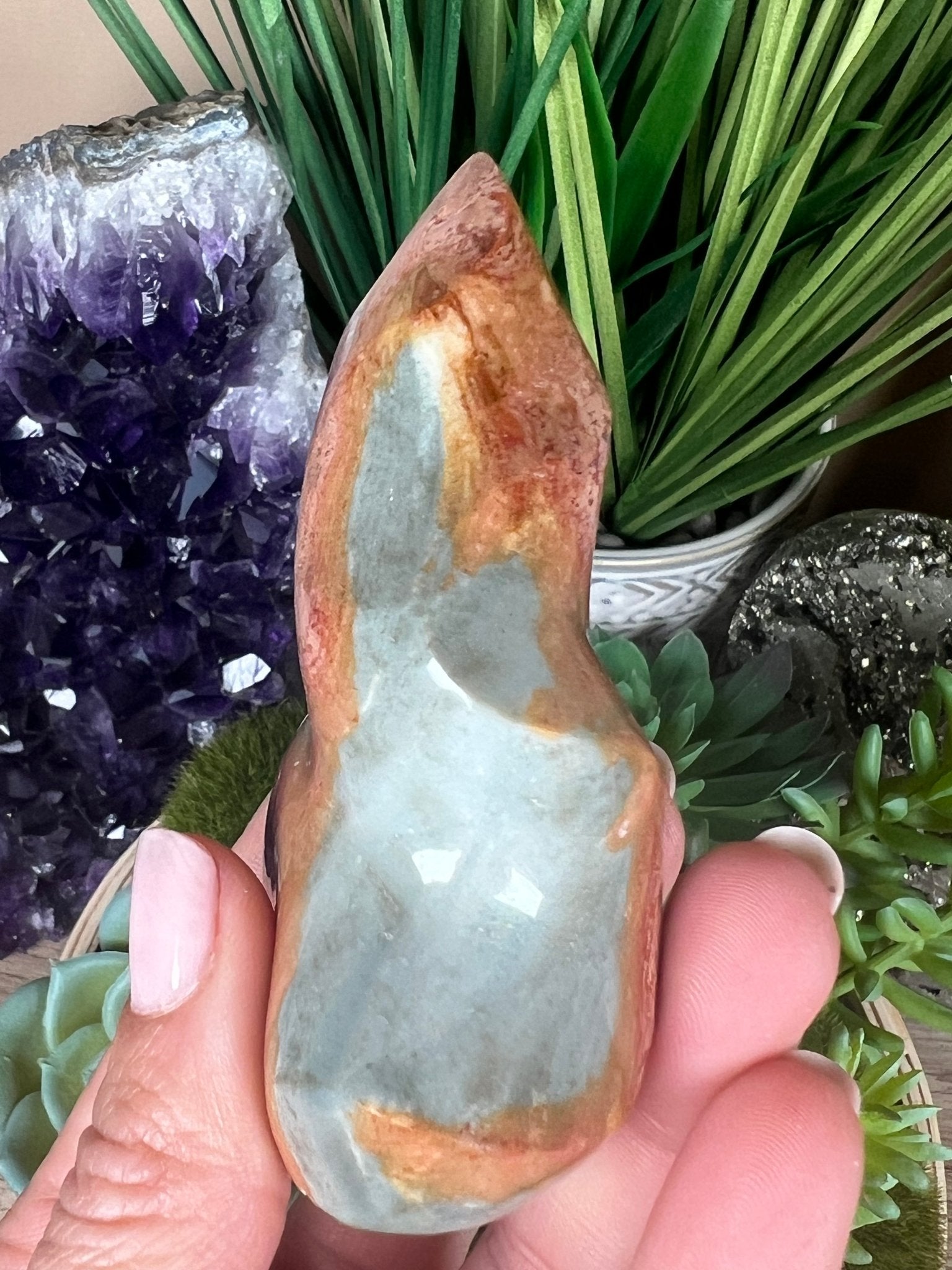 Polychrome Jasper Flame 3.2in - Purple Door Alchemy