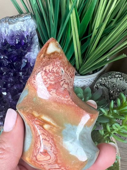 Polychrome Jasper Flame 3.2in - Purple Door Alchemy