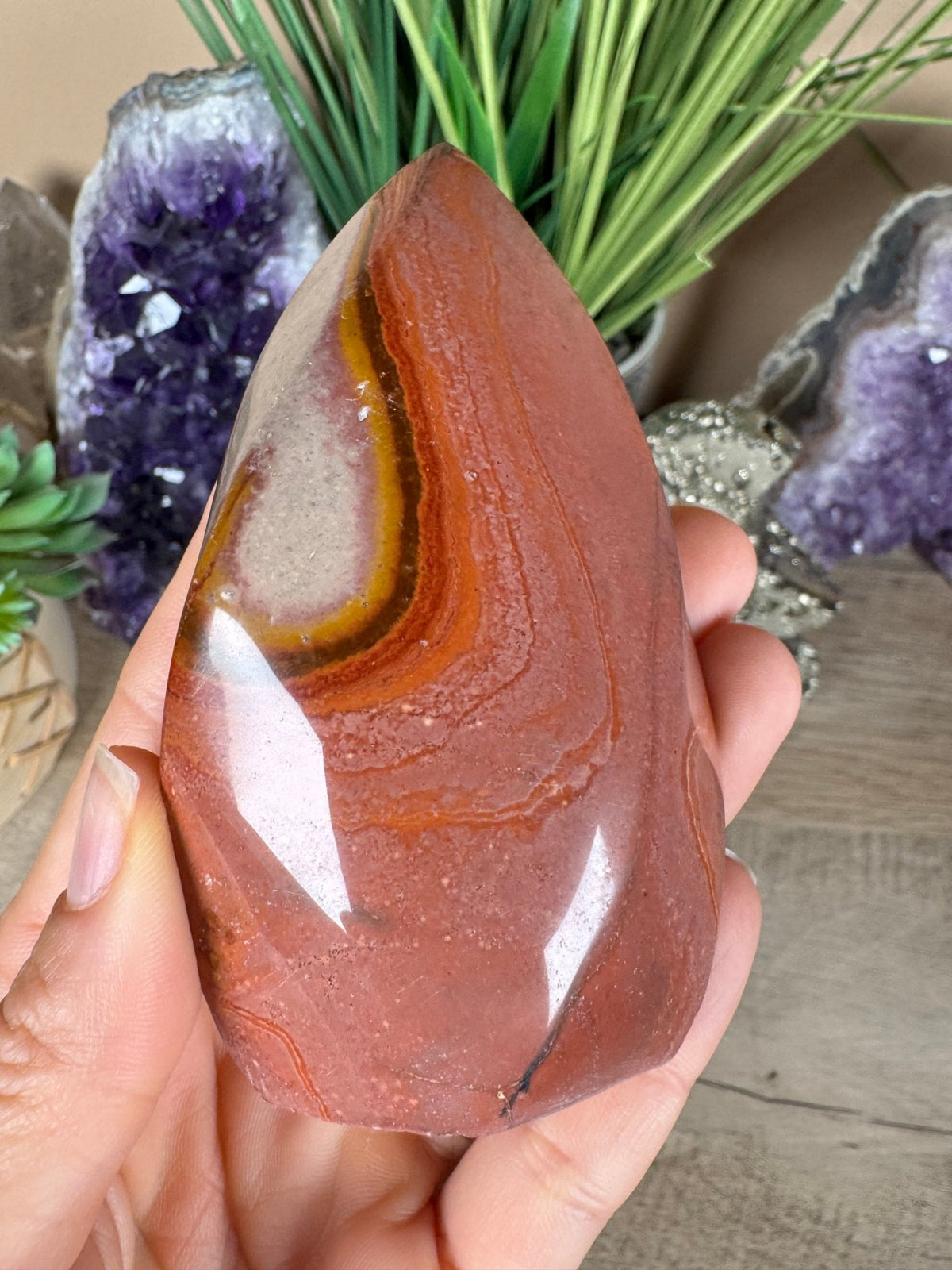 Polychrome Jasper Flame 3.81in - Purple Door Alchemy