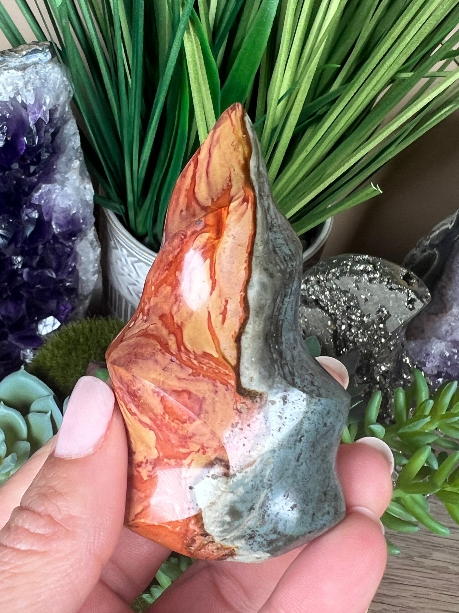 Polychrome Jasper Flame 3in - Purple Door Alchemy