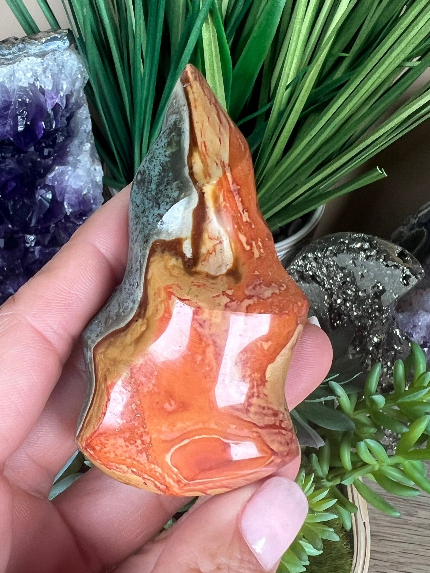 Polychrome Jasper Flame 3in - Purple Door Alchemy