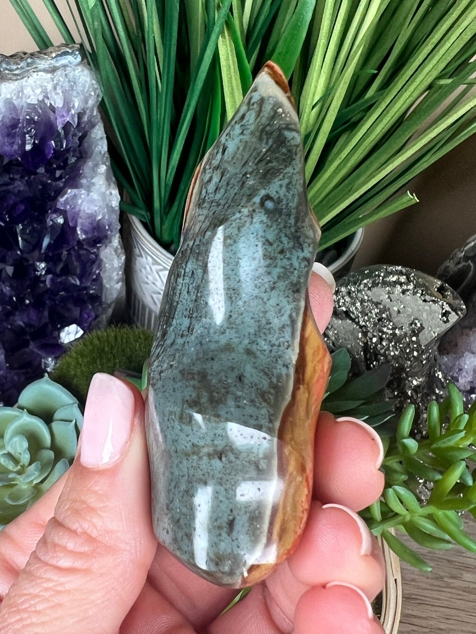 Polychrome Jasper Flame 3in - Purple Door Alchemy