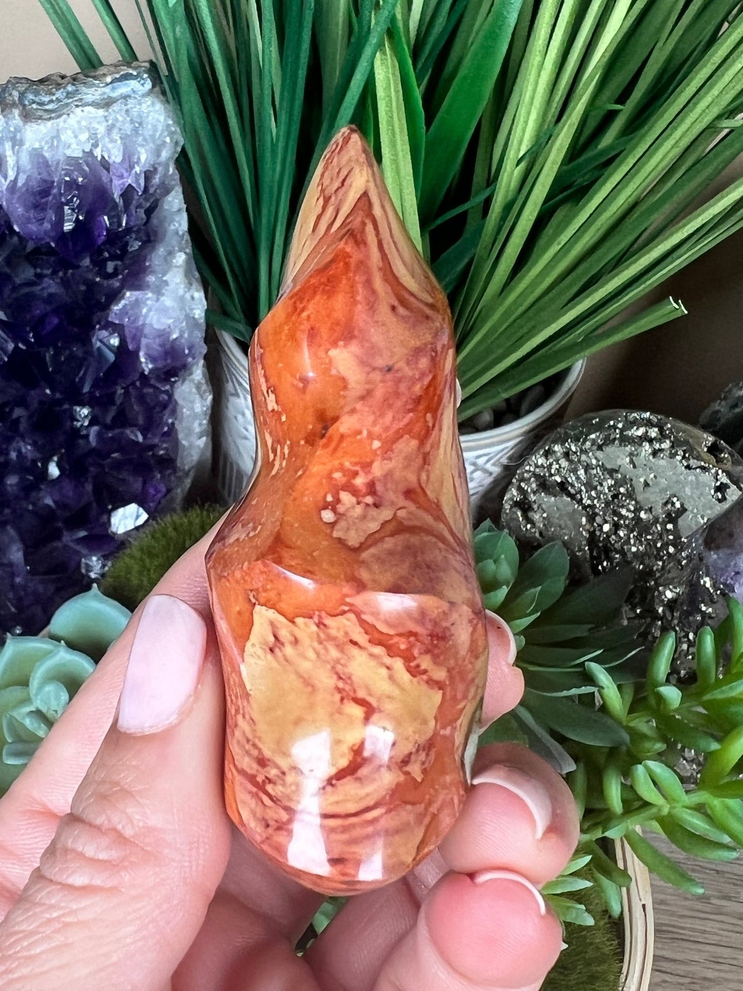 Polychrome Jasper Flame 3in - Purple Door Alchemy
