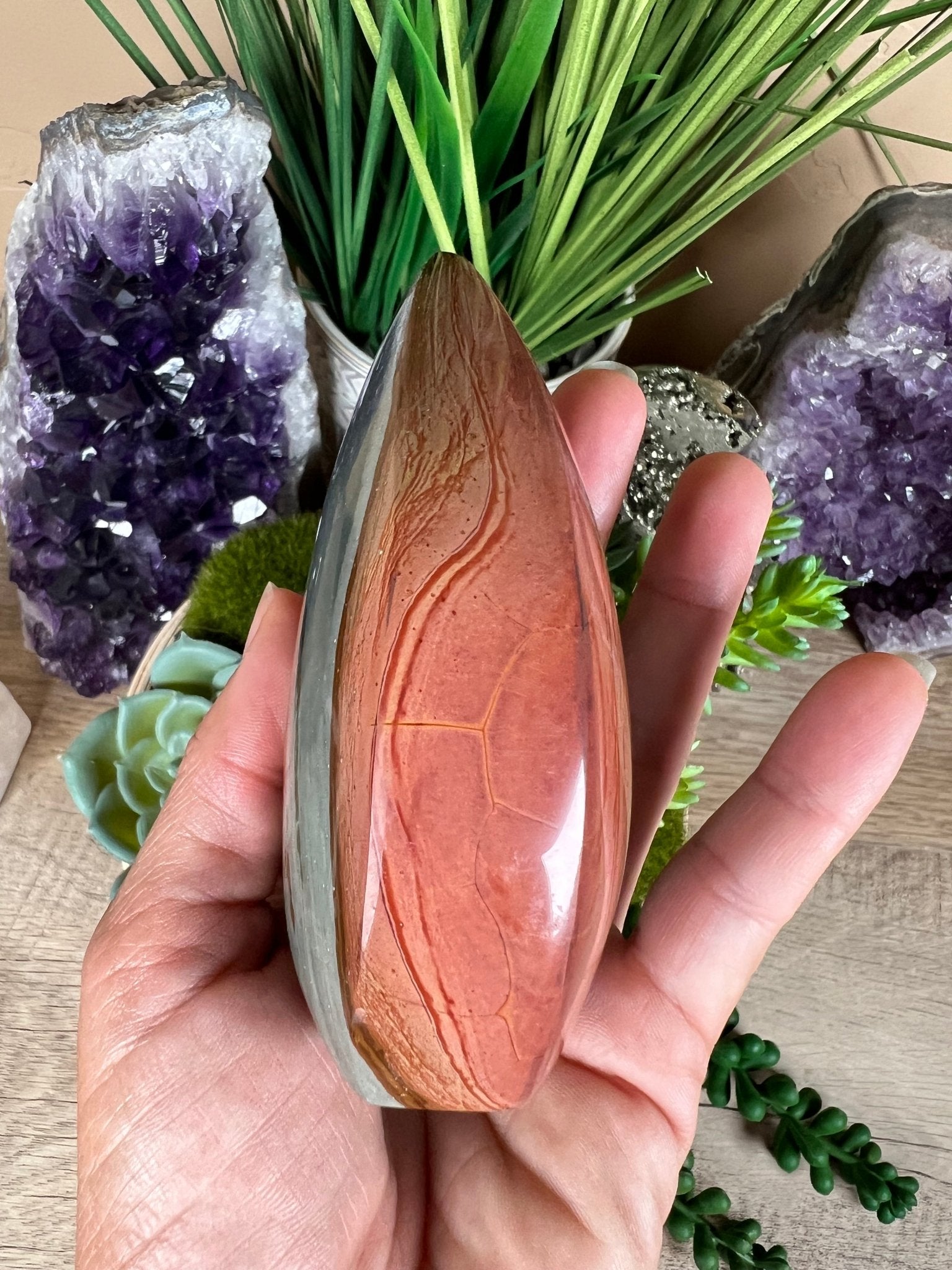 Polychrome Jasper Flame 4 Inch - Purple Door Alchemy