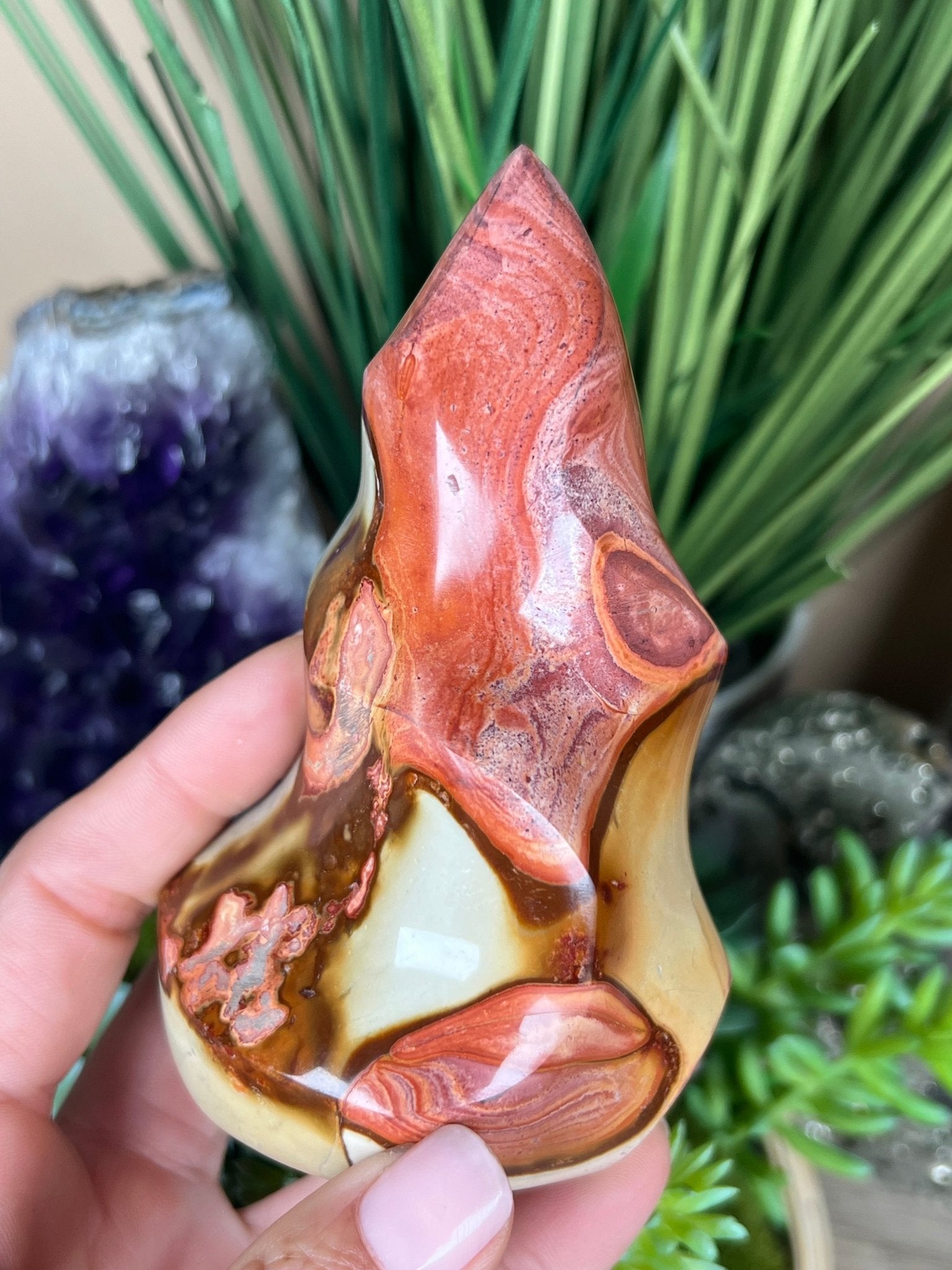 Polychrome Jasper Flame 4.35in - Purple Door Alchemy