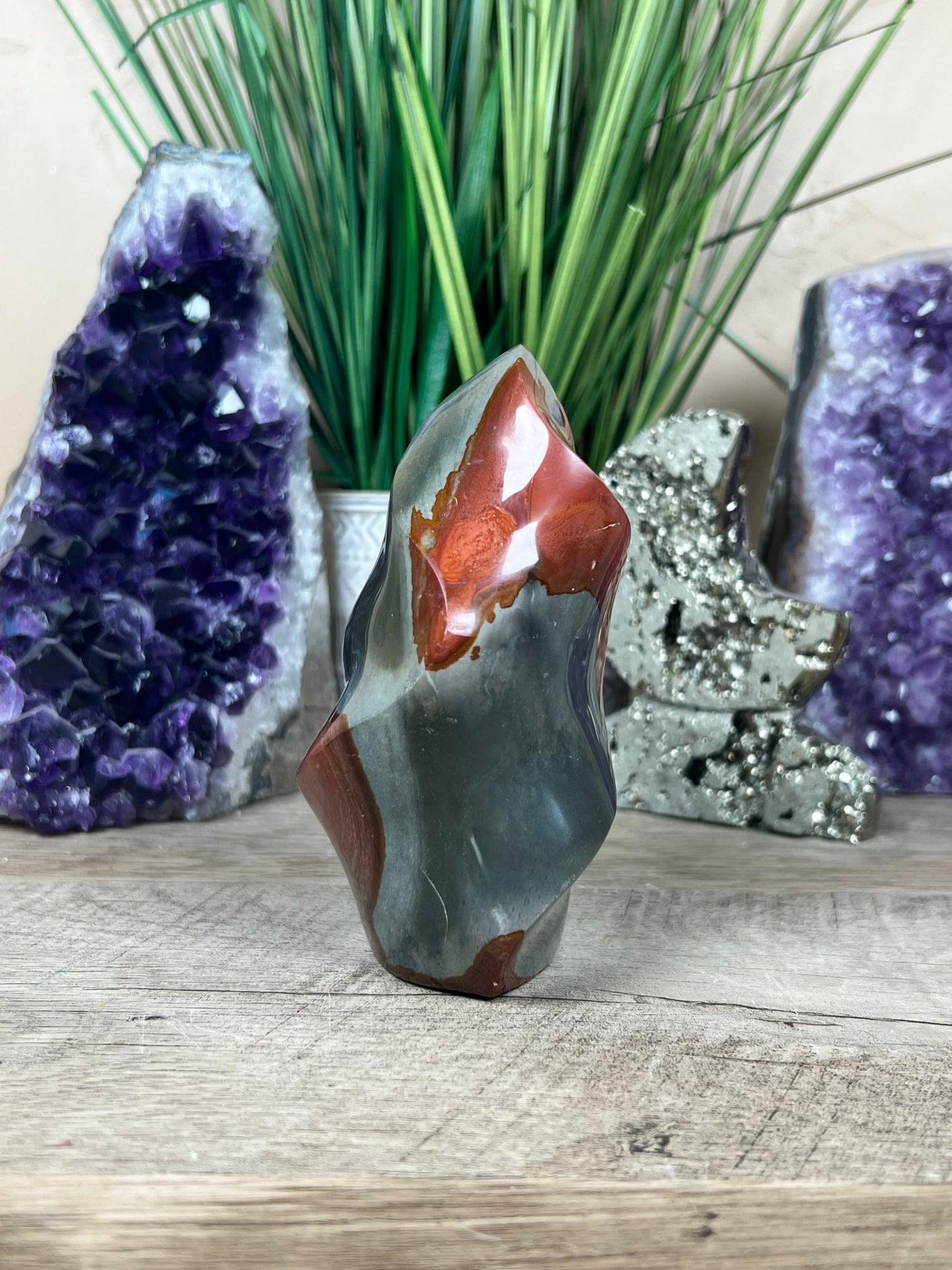 Polychrome Jasper Flame 4.6in - Purple Door Alchemy