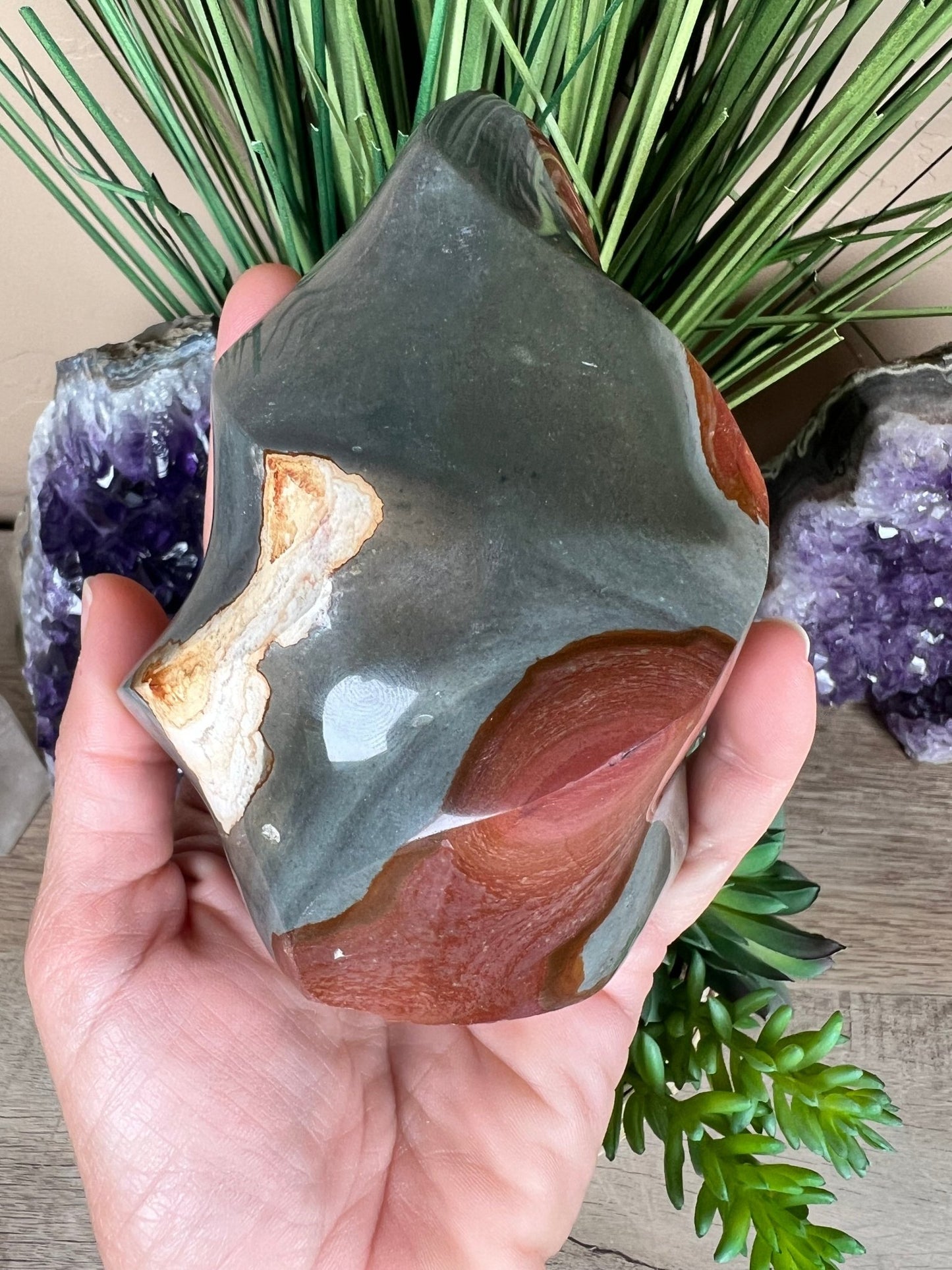 Polychrome Jasper Flame 4.6in - Purple Door Alchemy