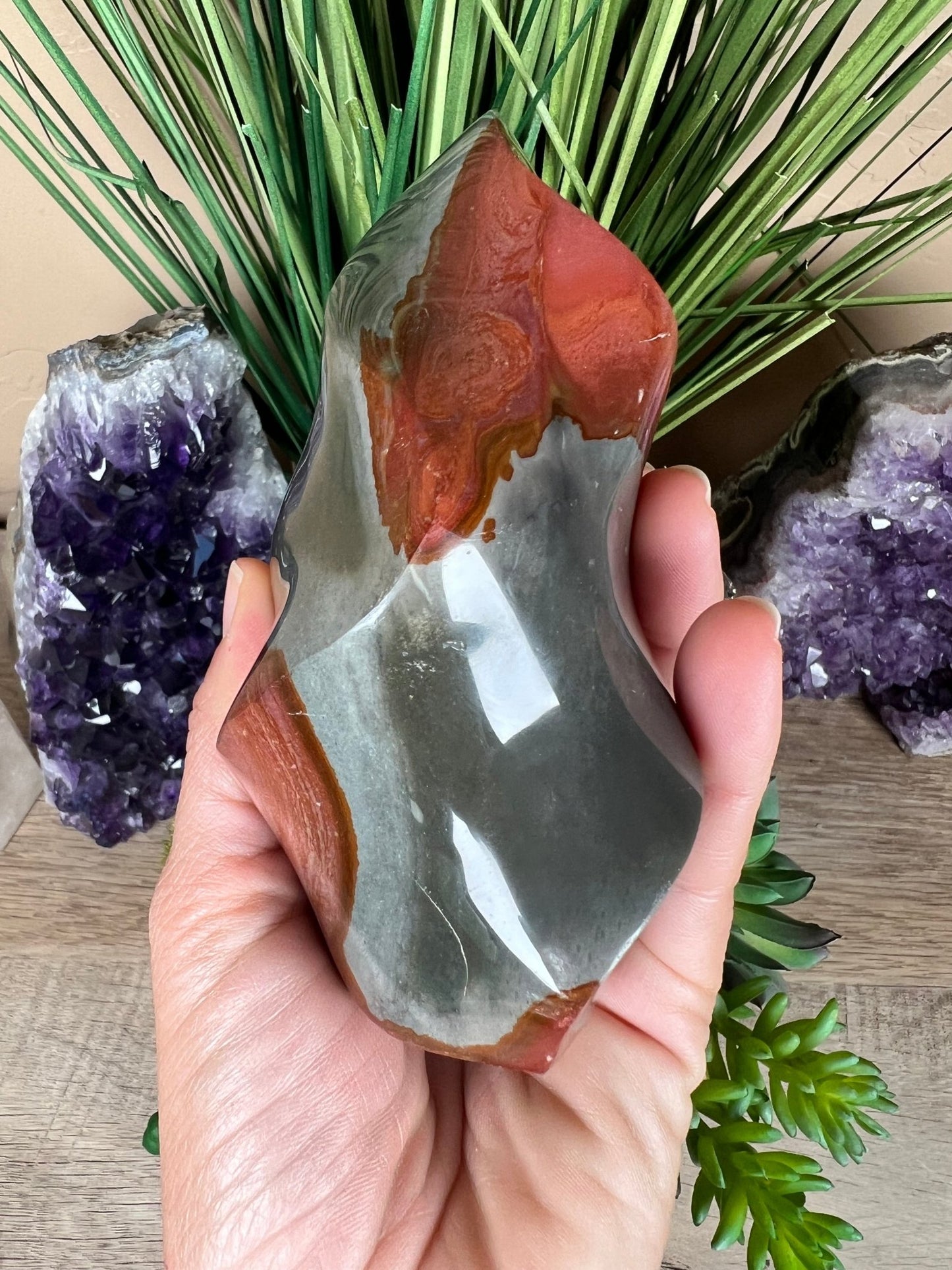 Polychrome Jasper Flame 4.6in - Purple Door Alchemy