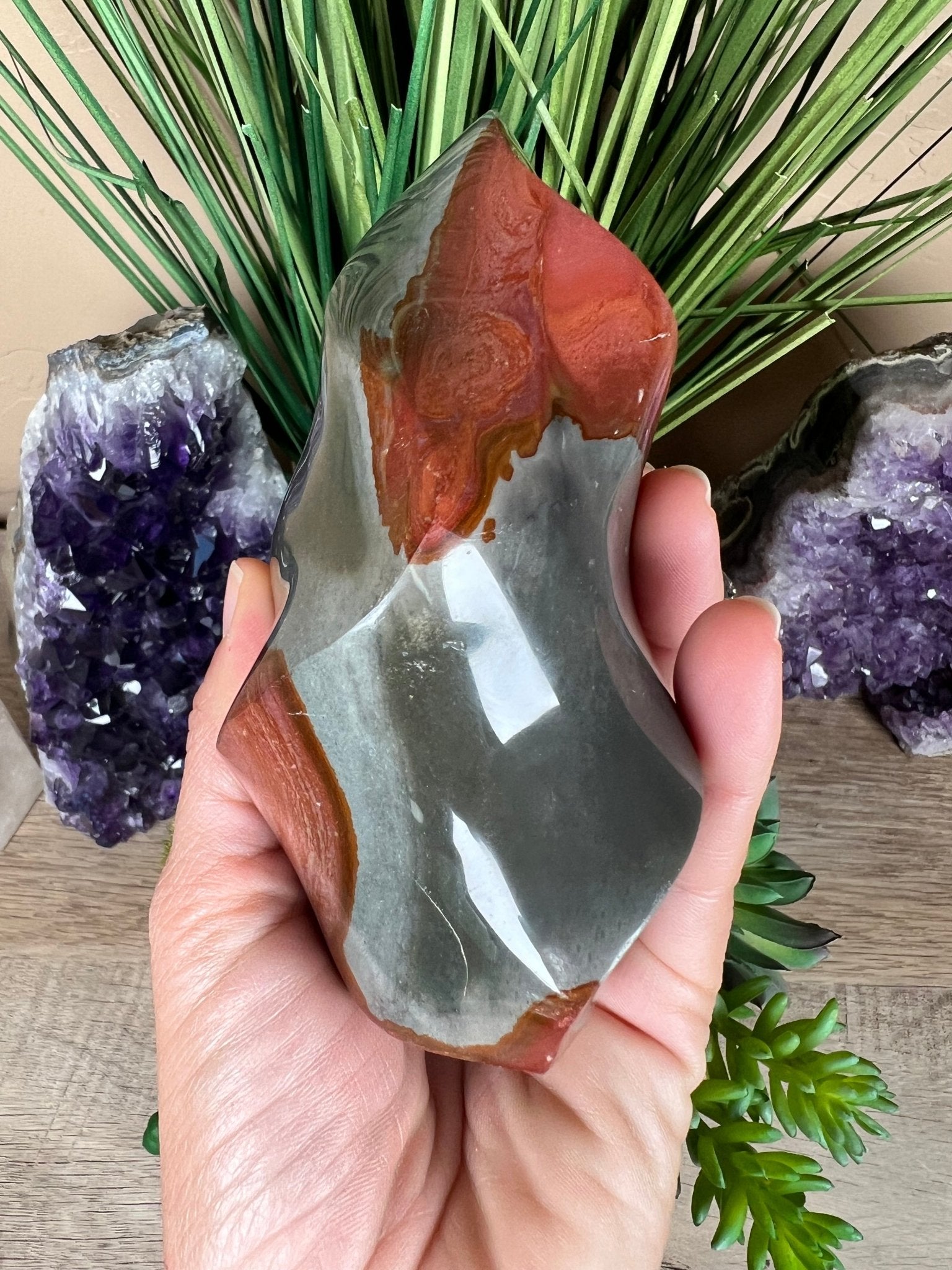 Polychrome Jasper Flame 4.6in - Purple Door Alchemy