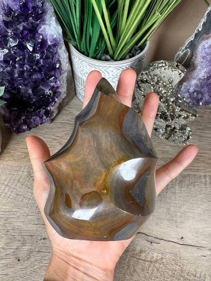 Polychrome Jasper Flame 4.82in - Purple Door Alchemy