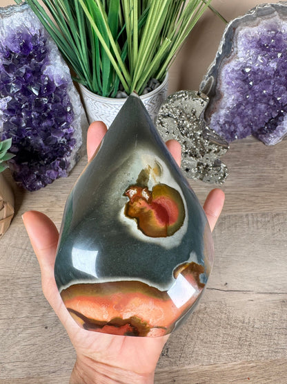 Polychrome Jasper Flame 5.76in - Purple Door Alchemy