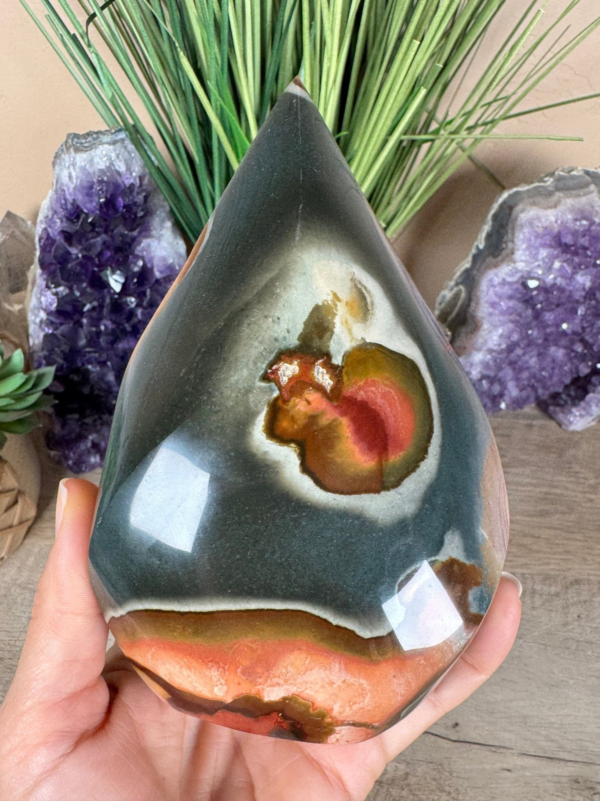 Polychrome Jasper Flame 5.76in - Purple Door Alchemy