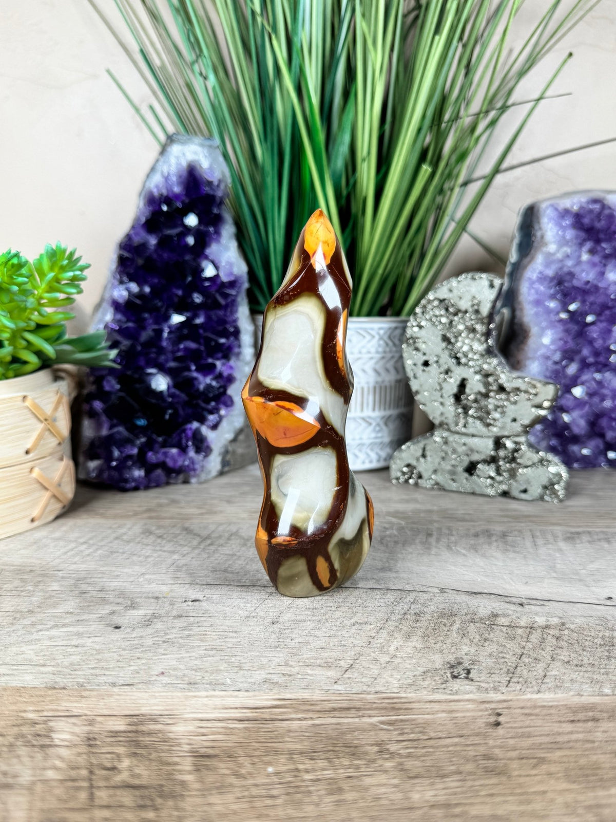 Polychrome Jasper Flame 5in - Purple Door Alchemy