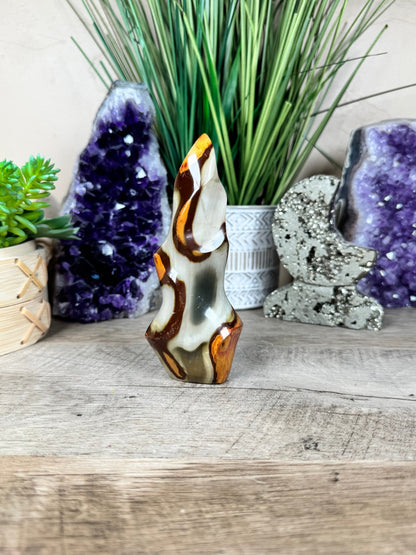 Polychrome Jasper Flame 5in - Purple Door Alchemy