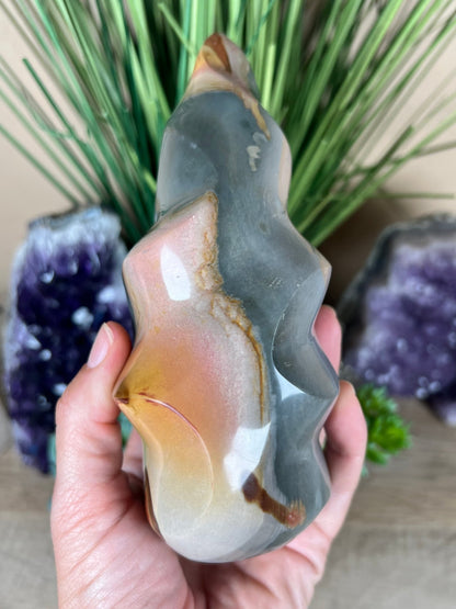 Polychrome Jasper Flame 6in - Purple Door Alchemy
