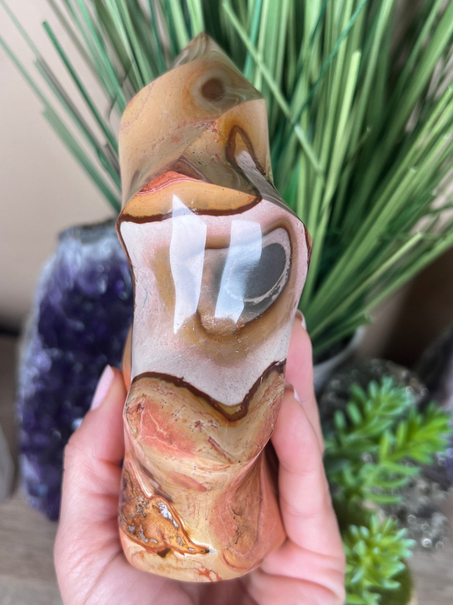 Polychrome Jasper Flame 6in - Purple Door Alchemy