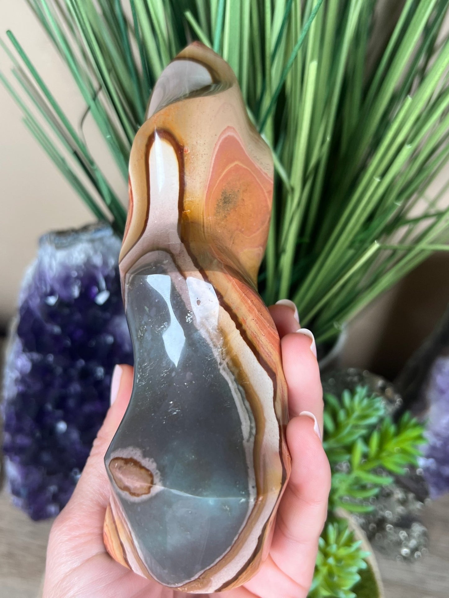 Polychrome Jasper Flame 6in - Purple Door Alchemy