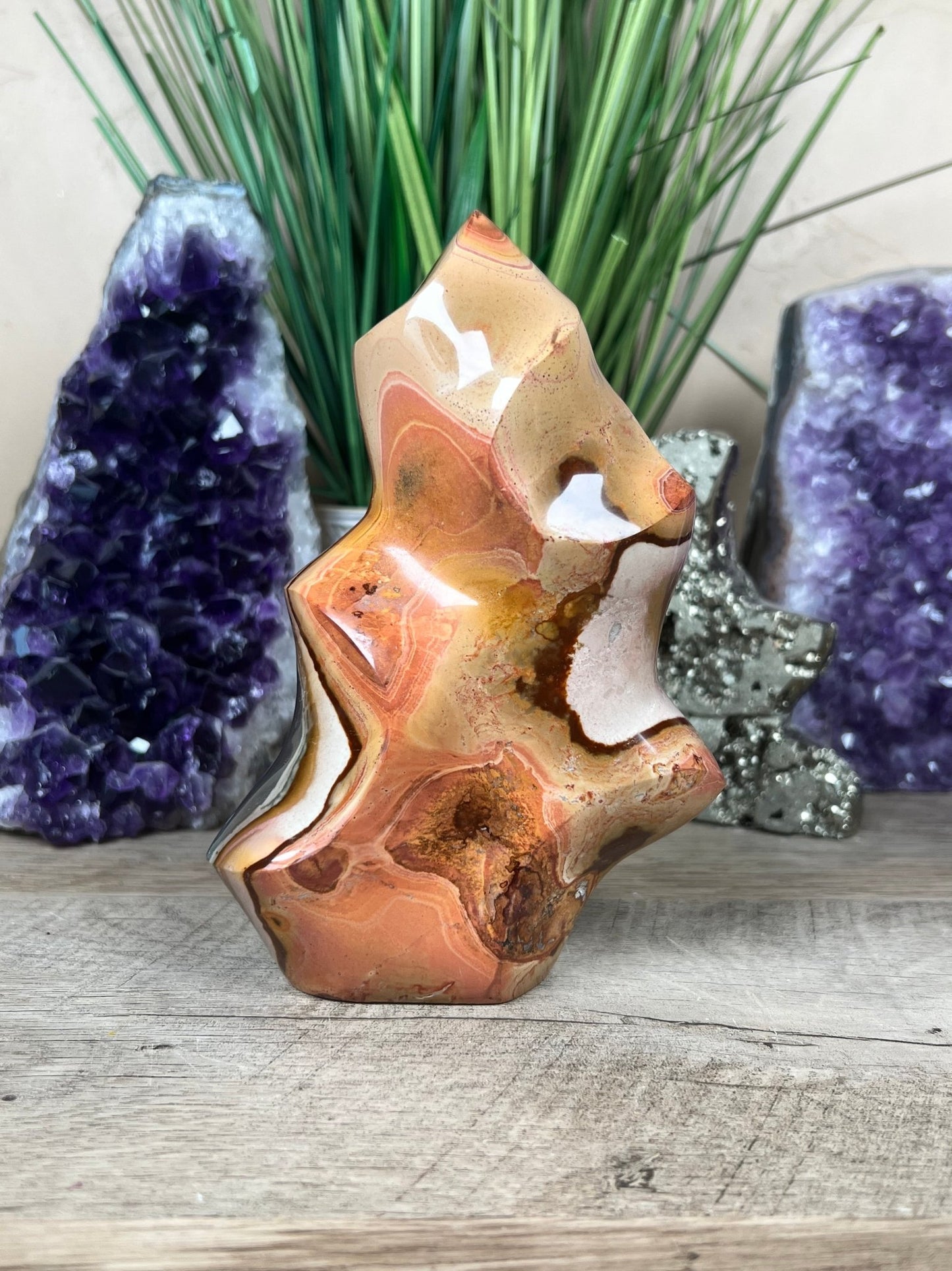 Polychrome Jasper Flame 6in - Purple Door Alchemy