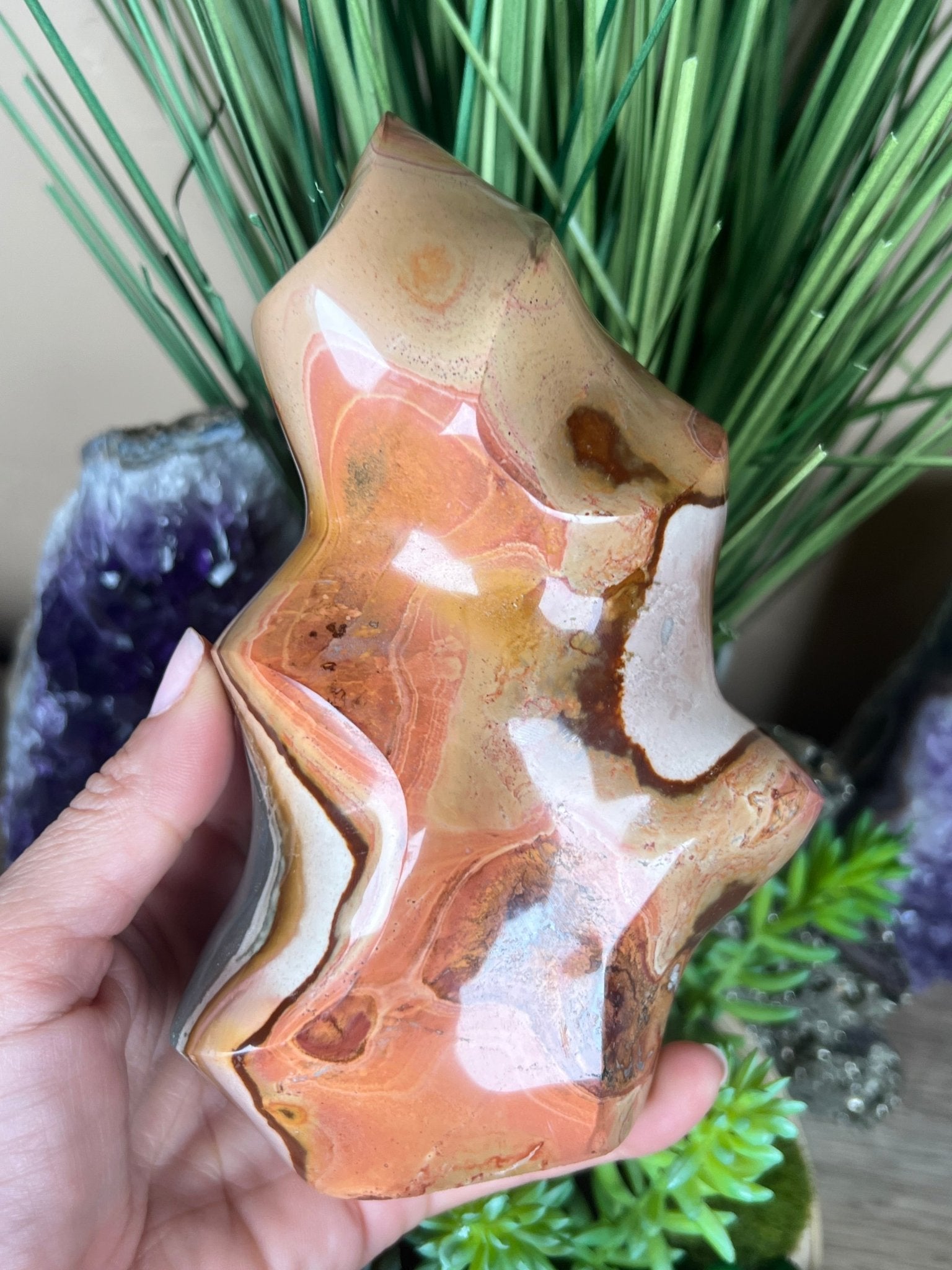 Polychrome Jasper Flame 6in - Purple Door Alchemy