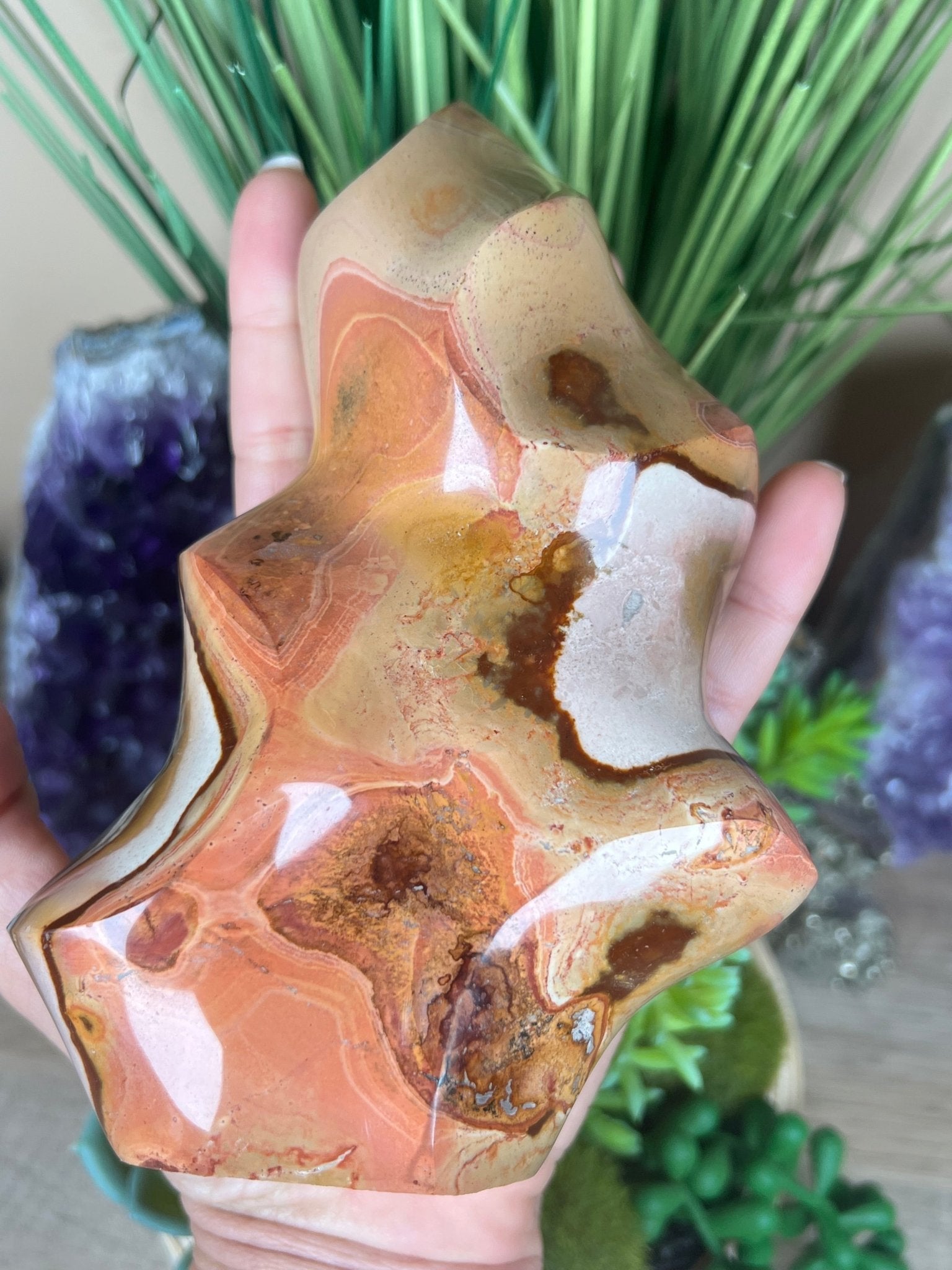 Polychrome Jasper Flame 6in - Purple Door Alchemy