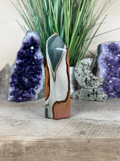 Polychrome Jasper Point 148mm, 5.86in - Purple Door Alchemy
