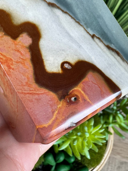 Polychrome Jasper Point 148mm, 5.86in - Purple Door Alchemy