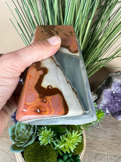 Polychrome Jasper Point 148mm, 5.86in - Purple Door Alchemy